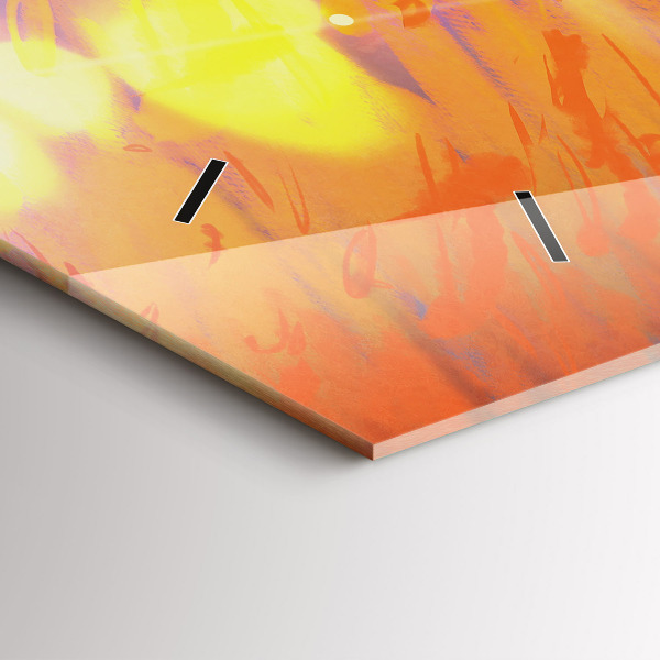 Horizontal wall clock Knight with a sword