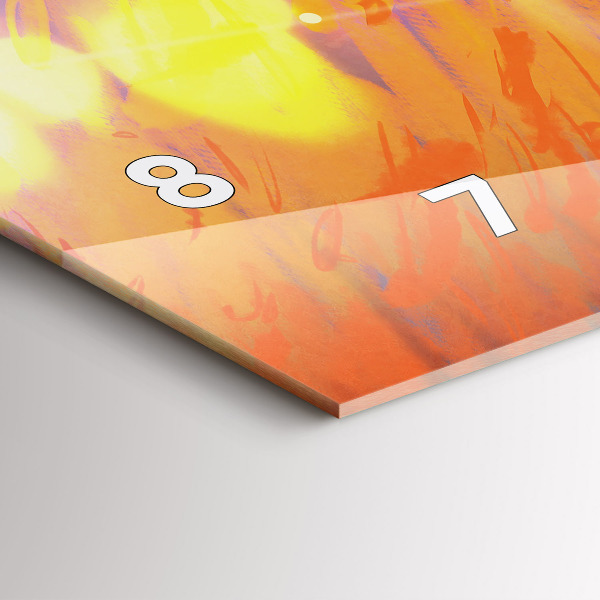 Horizontal wall clock Knight with a sword