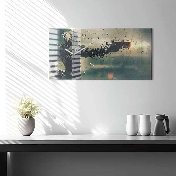 Horizontal wall clock Lethal weapon game