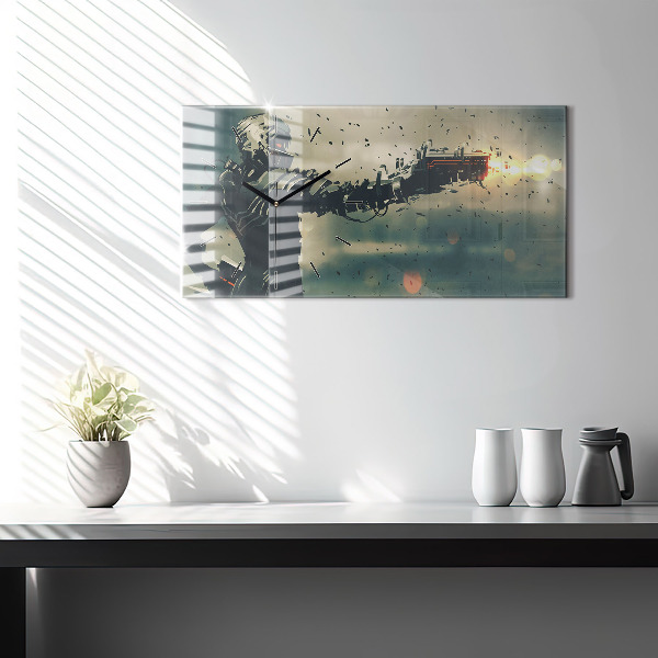 Horizontal wall clock Lethal weapon game