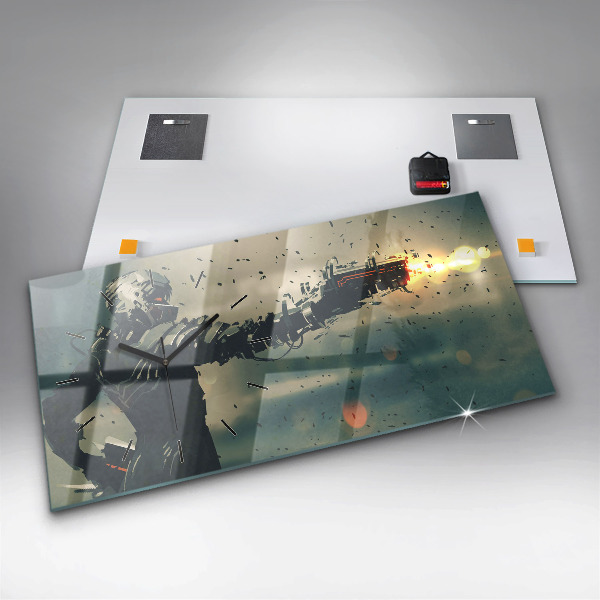 Horizontal wall clock Lethal weapon game