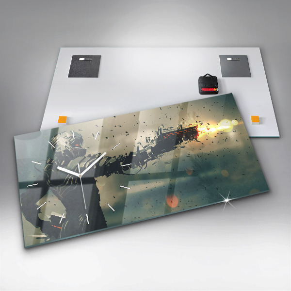 Horizontal wall clock Lethal weapon game