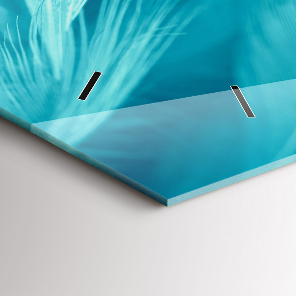 Horizontal wall clock Green turquoise vintage