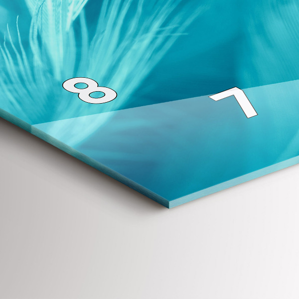 Horizontal wall clock Green turquoise vintage