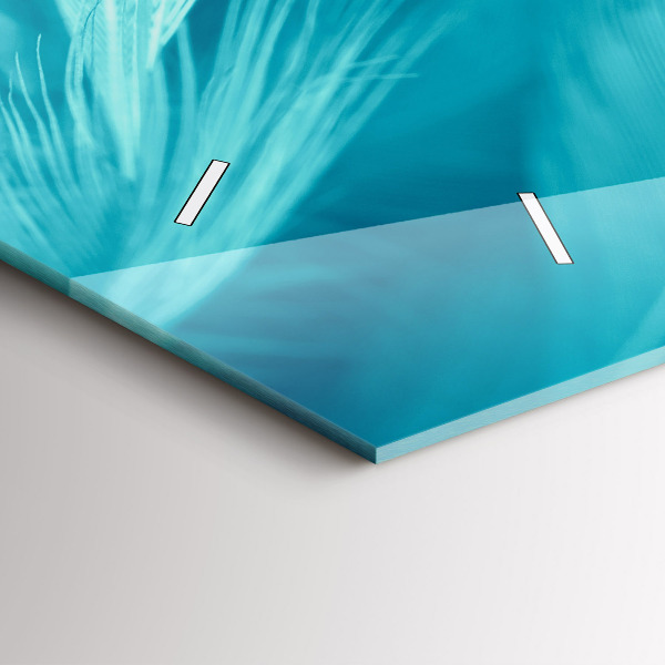 Horizontal wall clock Green turquoise vintage