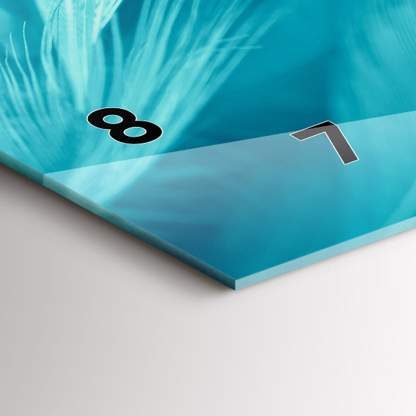 Horizontal wall clock Green turquoise vintage