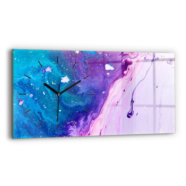 Horizontal wall clock Colorful background