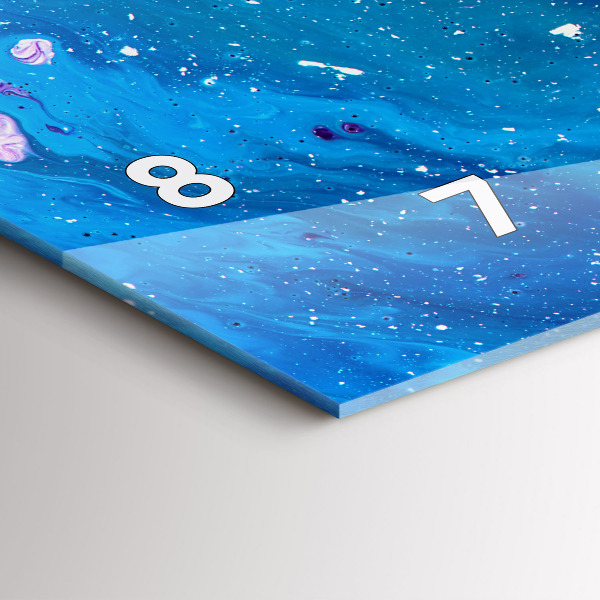 Horizontal wall clock Colorful background