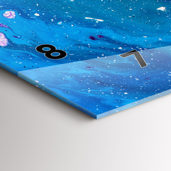 Horizontal wall clock Colorful background