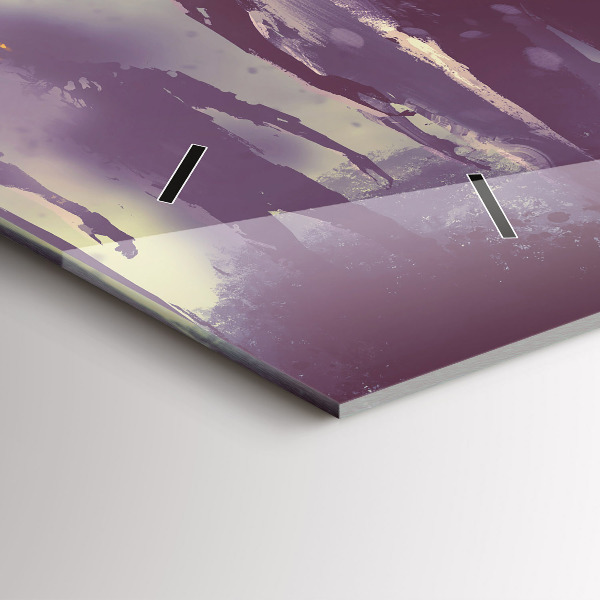 Horizontal wall clock Zombies at night - halloween