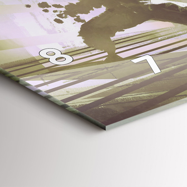 Horizontal wall clock Robot vs Samurai Fight