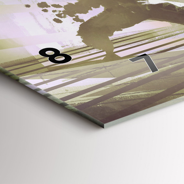 Horizontal wall clock Robot vs Samurai Fight