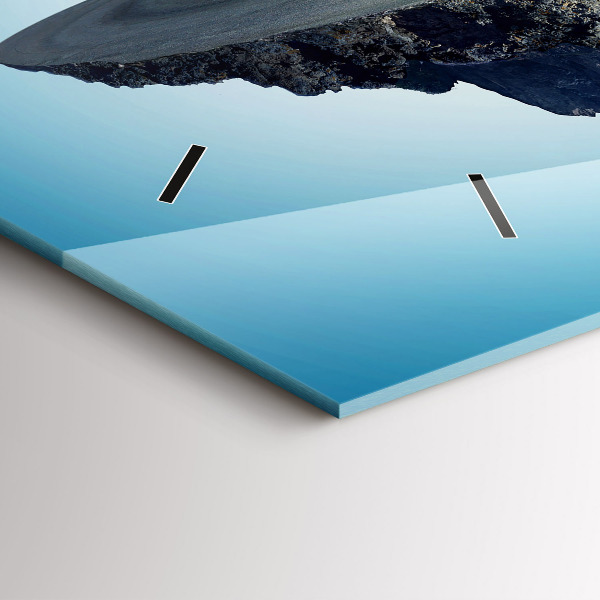 Horizontal wall clock Flying Island