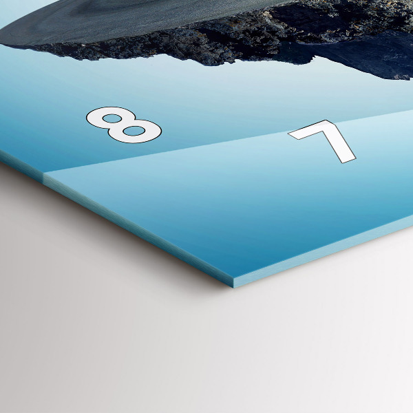 Horizontal wall clock Flying Island