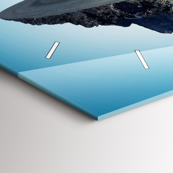 Horizontal wall clock Flying Island