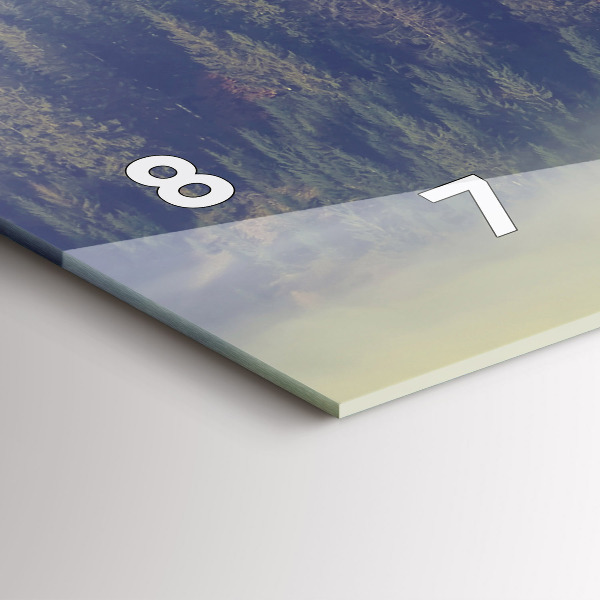 Horizontal wall clock Foggy Forest Eagle