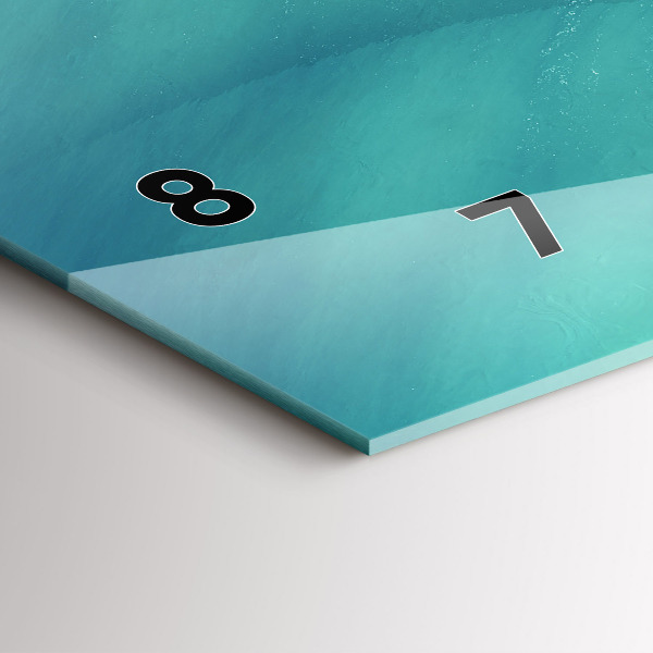 Horizontal wall clock Heart Island