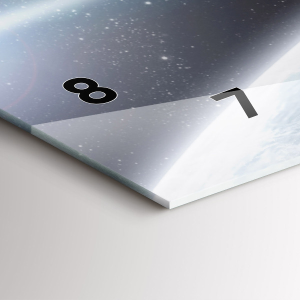 Horizontal wall clock Space Planets