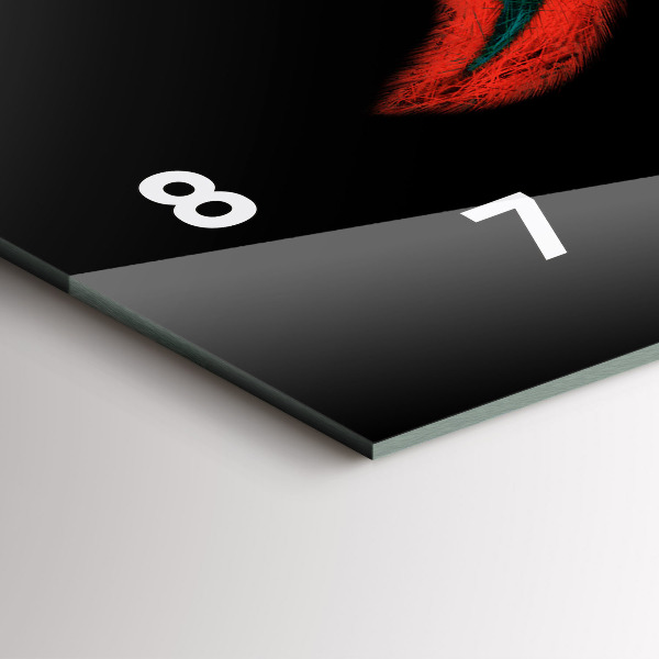 Horizontal wall clock Colorful Bird Feathers