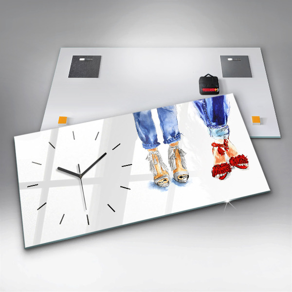 Horizontal wall clock Women's High Heels