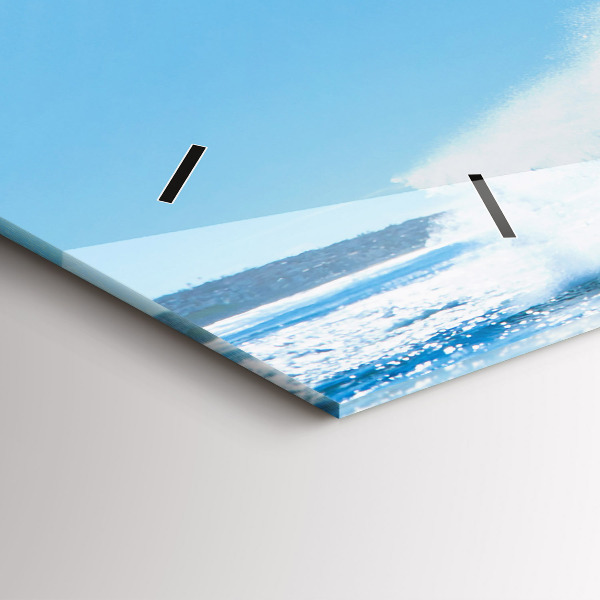 Horizontal wall clock Surfing in Hawaii