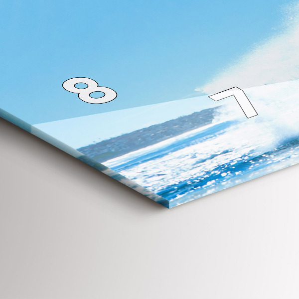 Horizontal wall clock Surfing in Hawaii