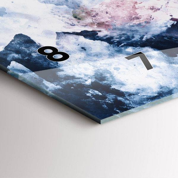 Horizontal wall clock Abstract mountain ranges