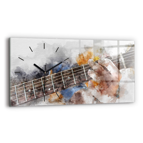 Horizontal wall clock Guitar