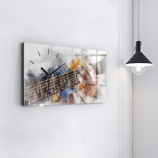 Horizontal wall clock Guitar
