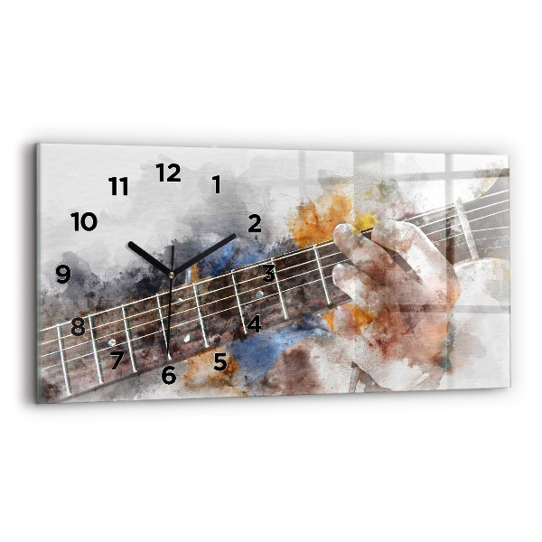 Horizontal wall clock Guitar