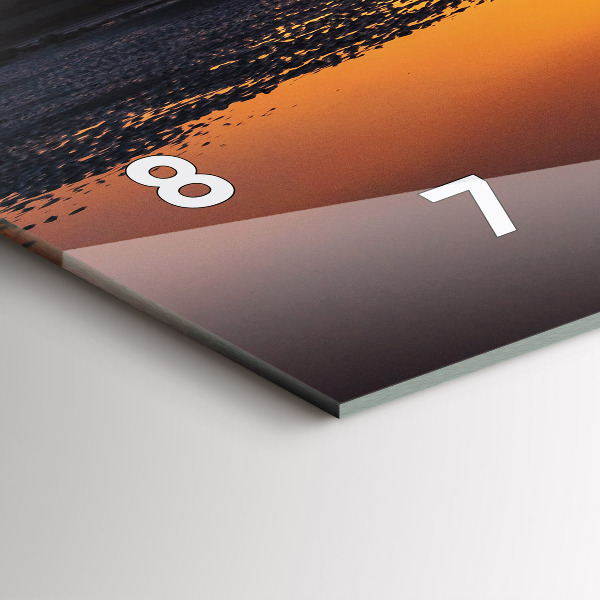 Horizontal wall clock Runner and sunset
