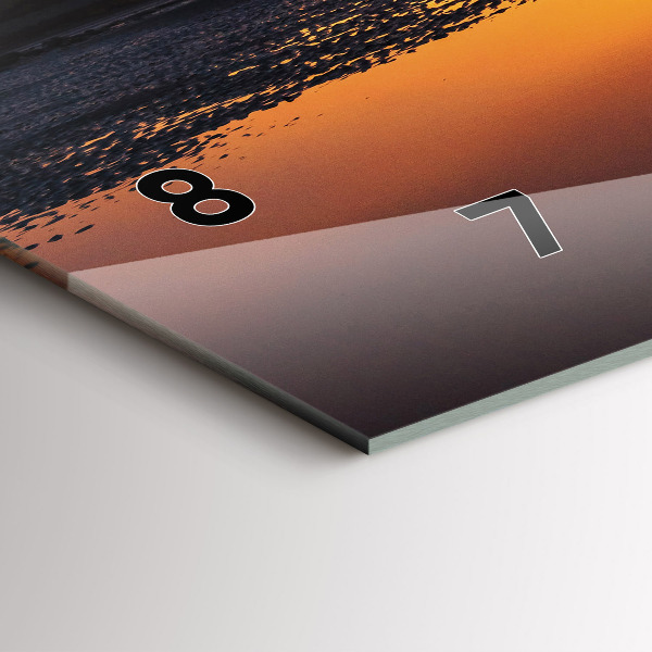 Horizontal wall clock Runner and sunset