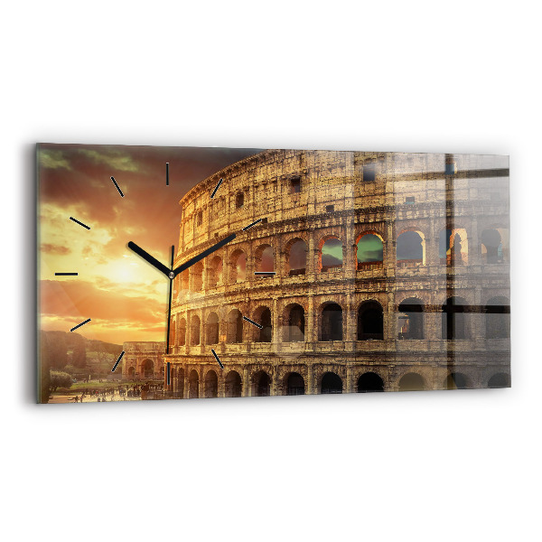 Horizontal wall clock Roman Colosseum