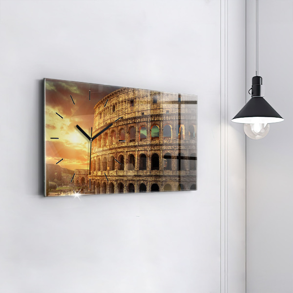 Horizontal wall clock Roman Colosseum