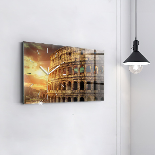 Horizontal wall clock Roman Colosseum