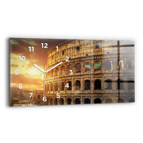 Horizontal wall clock Roman Colosseum