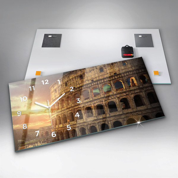 Horizontal wall clock Roman Colosseum