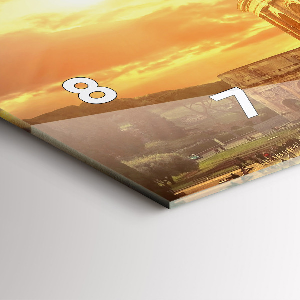 Horizontal wall clock Roman Colosseum