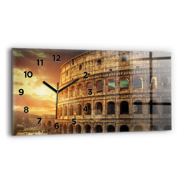 Horizontal wall clock Roman Colosseum