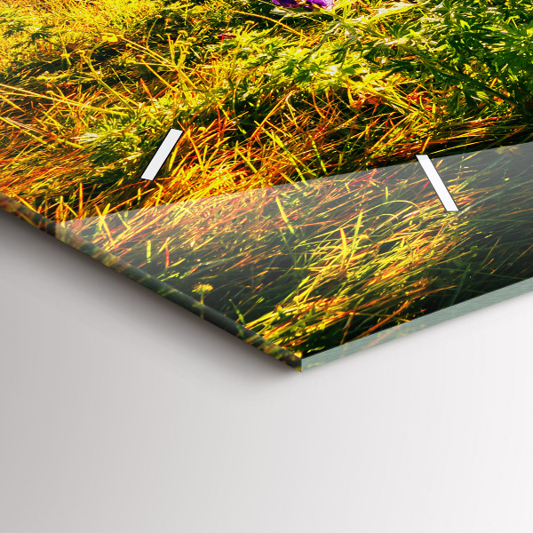 Horizontal wall clock Lavender Meadow