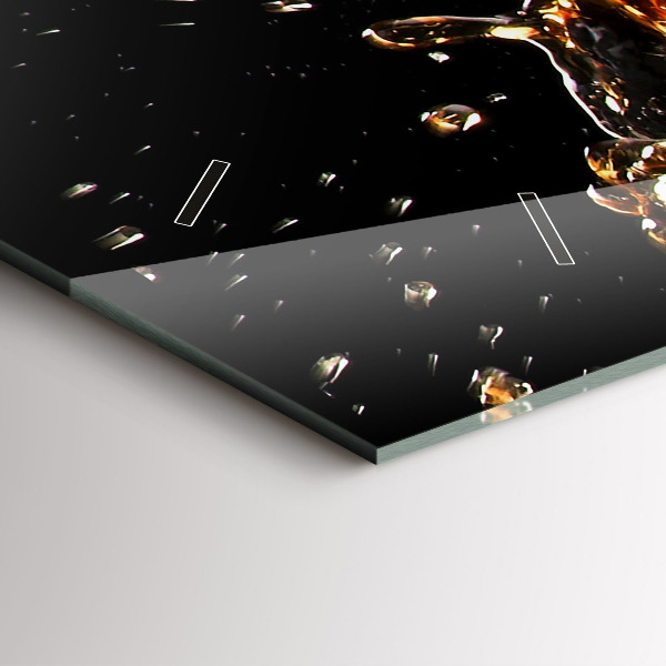 Horizontal wall clock Drink with ice