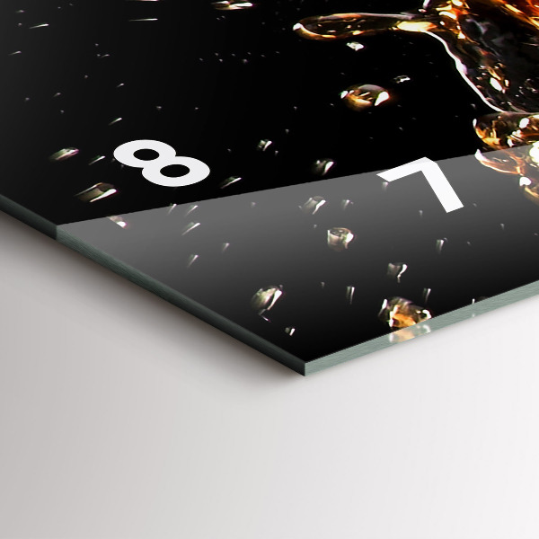 Horizontal wall clock Drink with ice