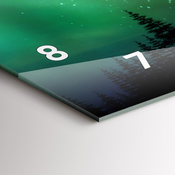 Horizontal wall clock Northern lights