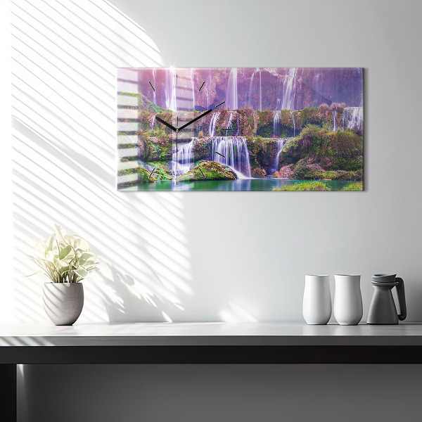 Horizontal wall clock Jiulong Waterfall China