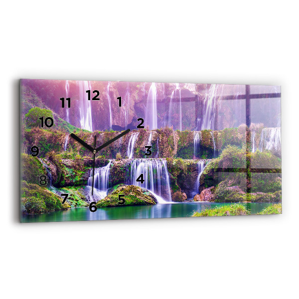 Horizontal wall clock Jiulong Waterfall China