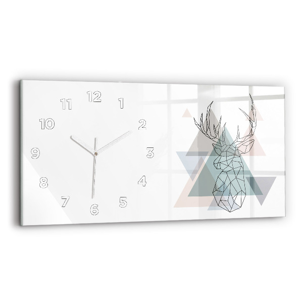 Horizontal wall clock Reindeer Scandinavian style