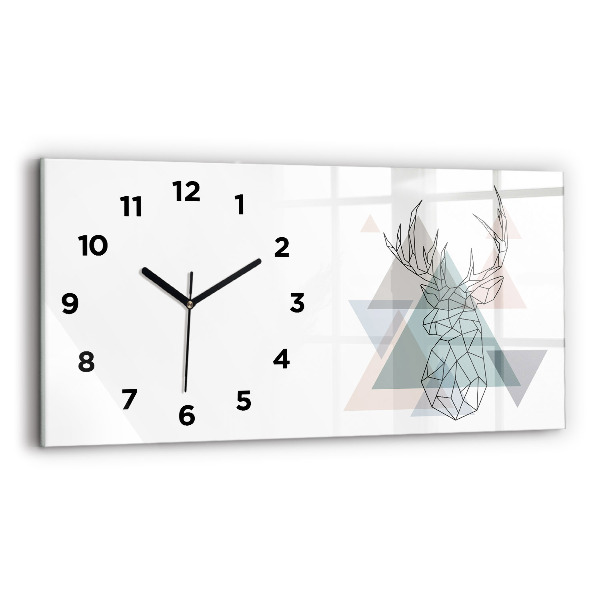 Horizontal wall clock Reindeer Scandinavian style