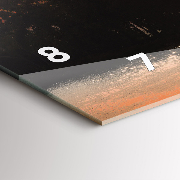 Horizontal wall clock Sunset Palm Trees Holidays