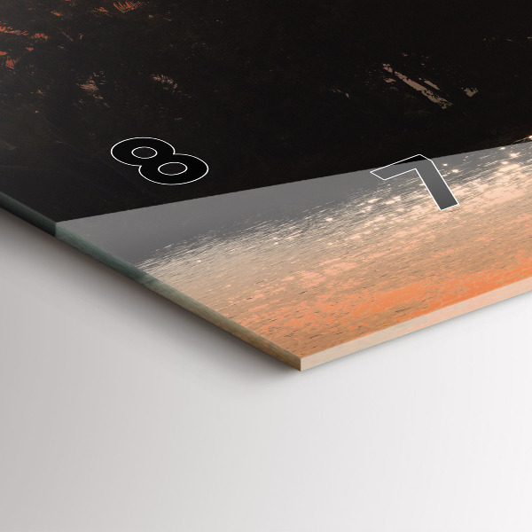 Horizontal wall clock Sunset Palm Trees Holidays