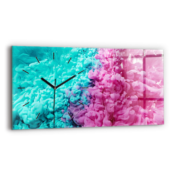 Horizontal wall clock Modern art - spots